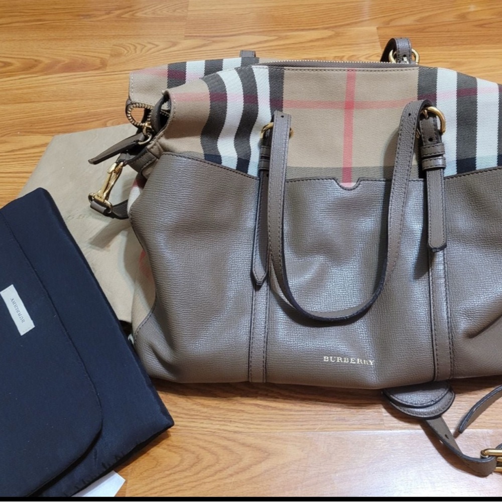 Burberry Gray Checkered Women's Bag